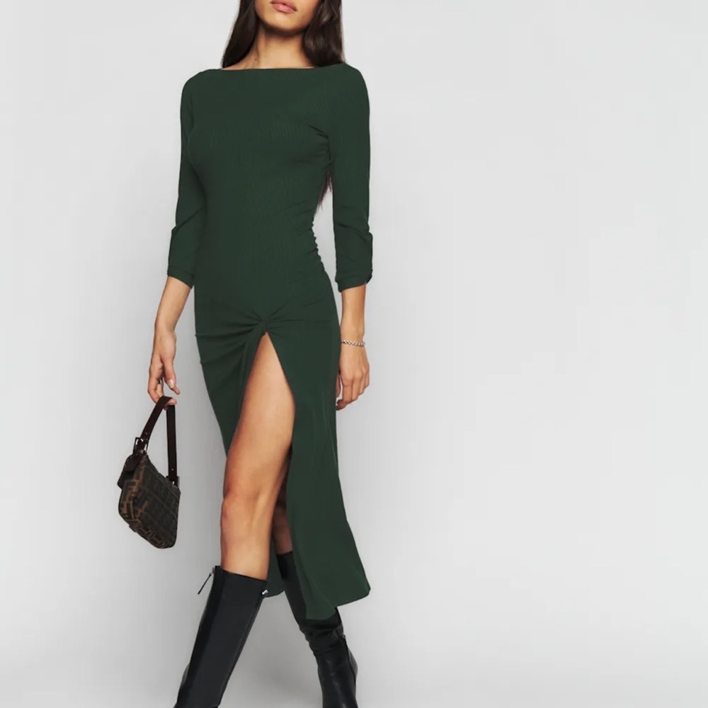 Reformation Belmont Knit Long Sleeve Women's Dress XS